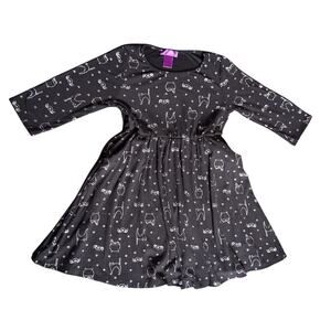 Halloween Print Black Size 10 Girls Dress Black Cat Cauldron Spiders Spooky